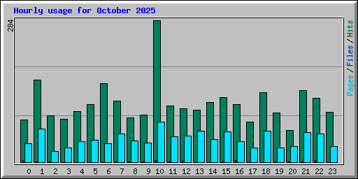 Hourly usage for October 2025