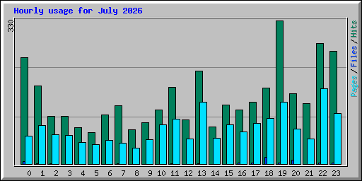 Hourly usage for July 2026
